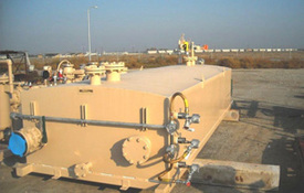 Skid Mounted Tanks 100-10,000 gallons capacity (Larger Sizes Available)